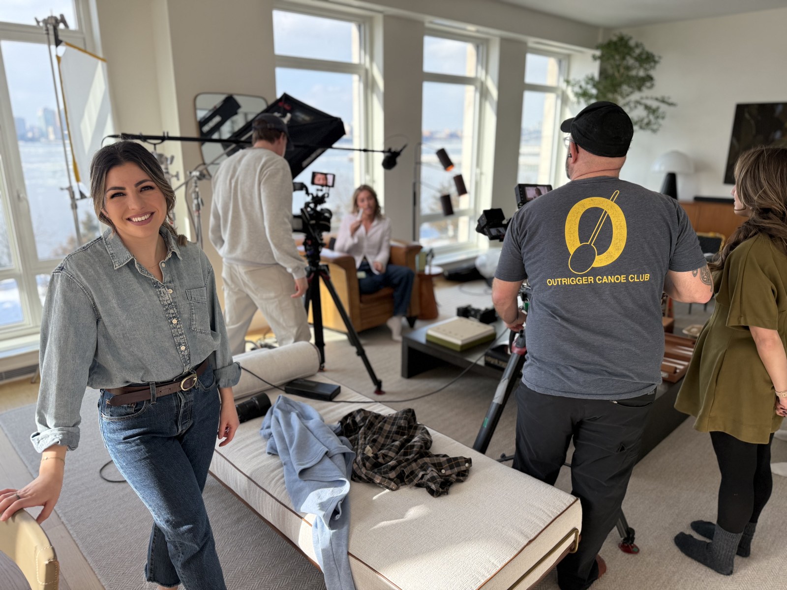 Behind the scenes on the Peep Club branded shoot