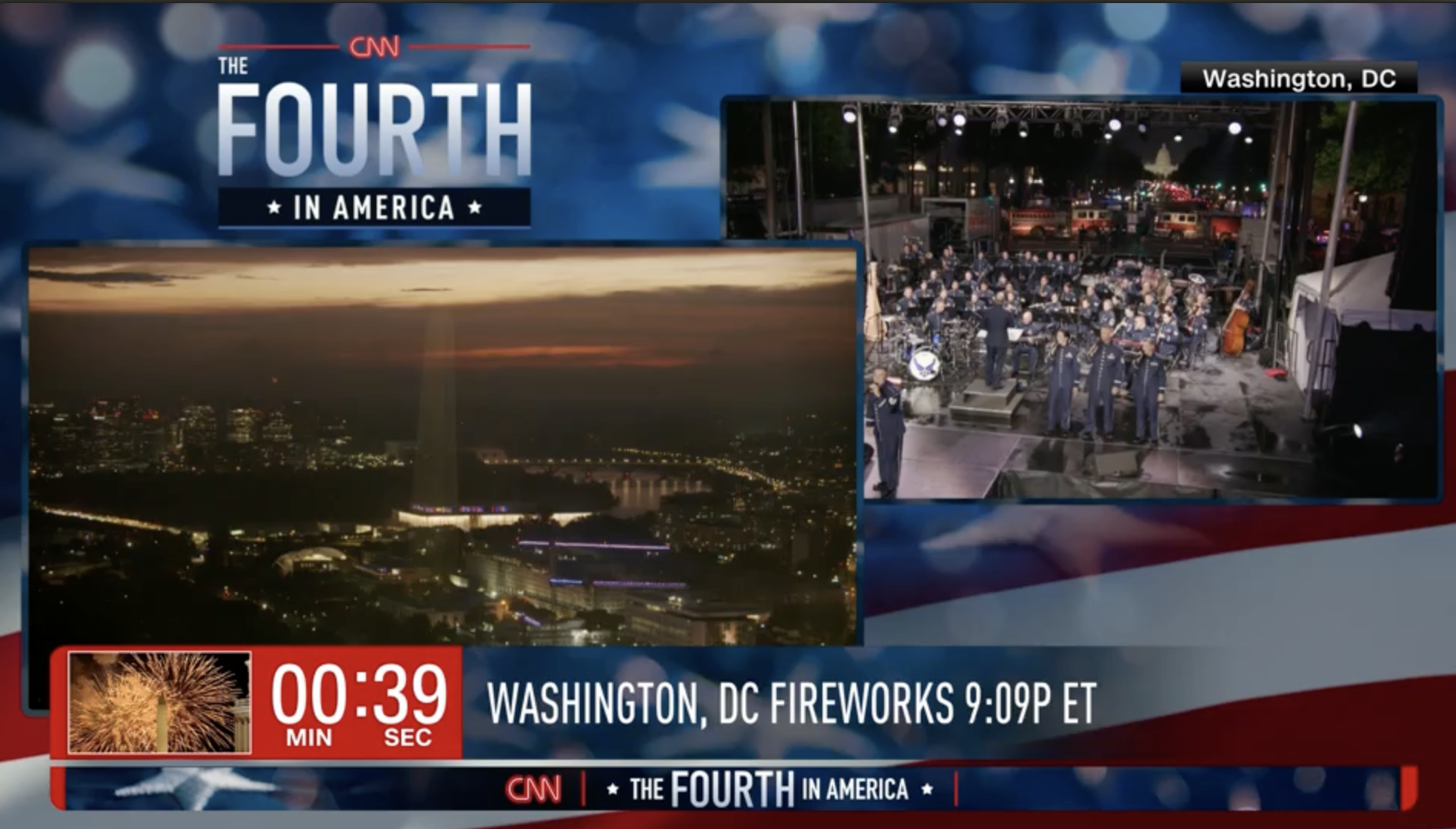 CNN The Fourth in America broadcast from Washington, D.C.